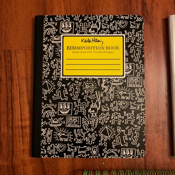 NWT Keith Haring Small Notebook Large Spiral Sketchbook Set Art Draw Paint - Picture 2 of 16